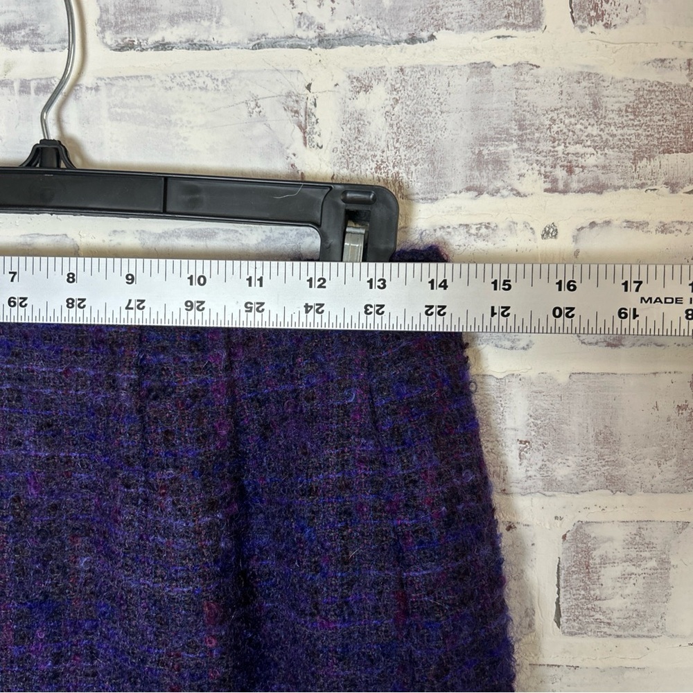 VTG Women's Talbots Wool Mohair Skirt Suit Set Purple Size 6 Petite Made in USA - Picture 12 of 16